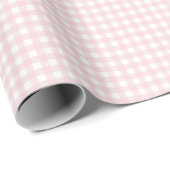 Faye en Lauren Pastel Pink Gingham Cadeaupapier (Rol Hoek)