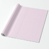 Faye en Lauren Pastel Pink Gingham Cadeaupapier (Uitgerold)