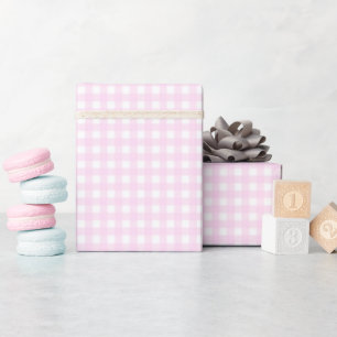 Faye en Lauren Pastel Pink Gingham Cadeaupapier