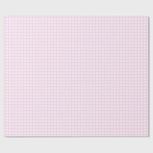 Faye en Lauren Pastel Pink Gingham Cadeaupapier (Vlak)