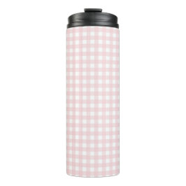 Faye en Lauren Pastel Pink Gingham Thermosbeker