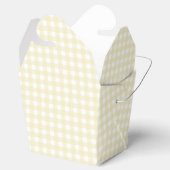 Faye en Lauren Pastel Yellow Gingham Bedankdoosjes (Geopend)