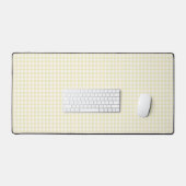 Faye en Lauren Pastel Yellow Gingham Bureaumat (Keyboard & Muis)