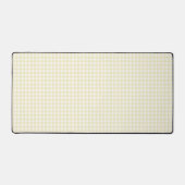 Faye en Lauren Pastel Yellow Gingham Bureaumat (Voorkant)