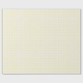 Faye en Lauren Pastel Yellow Gingham Cadeaupapier (Vlak)