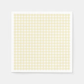 Faye en Lauren Pastel Yellow Gingham Servet (Voorkant)