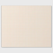 Faye en Lauren Peach Gingham Cadeaupapier (Vlak)