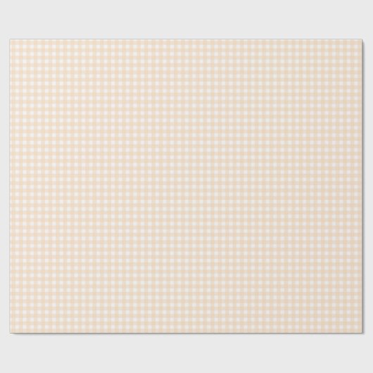 Faye en Lauren Peach Gingham Cadeaupapier (Vlak)