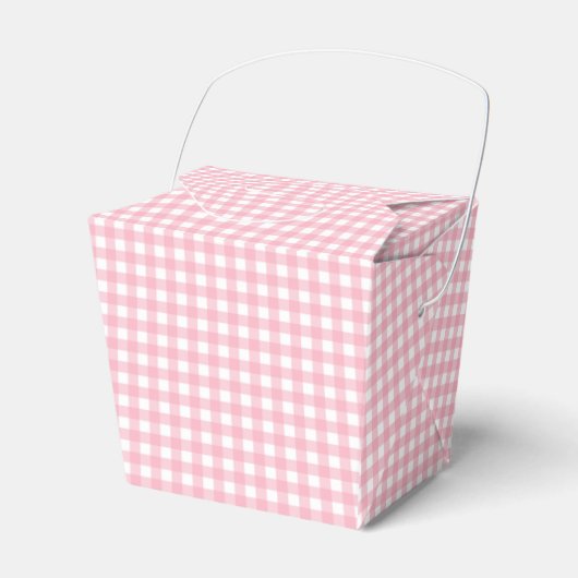 Faye en Lauren Pink Classic Buffalo Plaid Bedankdoosjes (Voorkant Zijde)