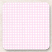Faye en Lauren Pink Gingham Bier Onderzetter (Voorkant)