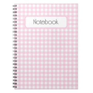 Faye en Lauren Pink Gingham Spiral Photo Notitiebo Notitieboek