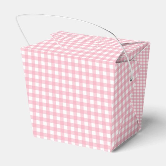 Faye en Lauren Roze Klassieke Buffalo ruitjespatro Bedankdoosjes (Achterkant)
