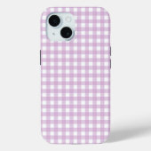 Faye en Lauren Soft Paarse Gingham Case-Mate iPhone Case (Achterkant)