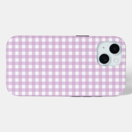 Faye en Lauren Soft Paarse Gingham Case-Mate iPhone Case (Achterkant (horizontaal))