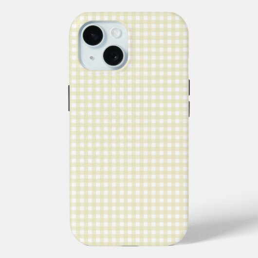 Faye en Lauren Soft Yellow Gingham Case-Mate iPhone Case (Achterkant)