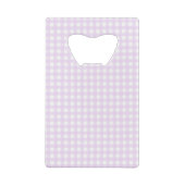 Faye en Lauren Stainless Steel Gingham Creditkaart Flessenopener (Achterkant)