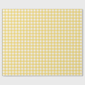 Faye en Lauren Yellow Gingham Cadeaupapier (Vlak)