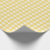 Faye en Lauren Yellow Gingham Cadeaupapier (Hoek)