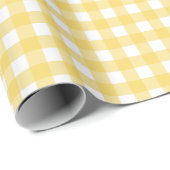 Faye en Lauren Yellow Gingham Cadeaupapier (Rol Hoek)