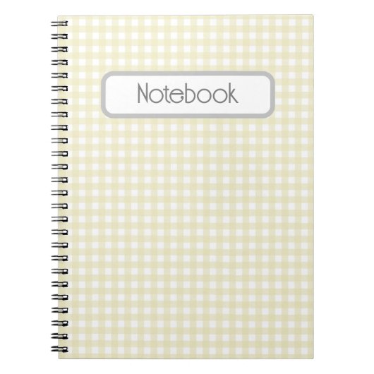 Faye en Lauren Yellow Gingham Notitieboek (Voorkant)