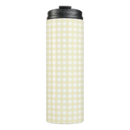 Faye en Lauren Yellow Gingham Thermosbeker