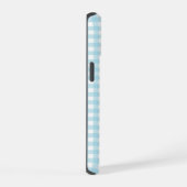 Faye en Lauren Zachte Blauwe Gingham iPhone 15 Case (Rechterkant)