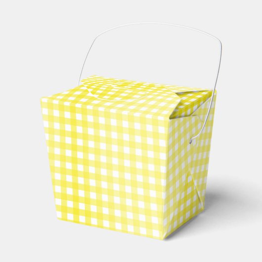 Faye Geel Gingham Bedankdoosjes (Voorkant Zijde)