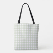 Faye Gingham Pastel Green Tote Bag (Achterkant)