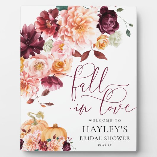 Faye Herfst in liefde Vrijgezellenfeest welkomstbo Fotoplaat (Voorkant)