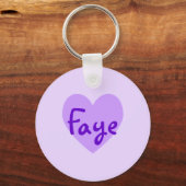 Faye in Paars Sleutelhanger (Voorkant)