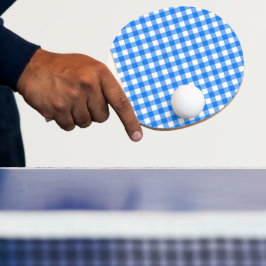 Faye & Lauren Blue Gingham Ping Pong Paddle Tafeltennisbatje