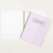 Faye & Lauren Pastel Paarse Gingham Planner (Display)