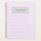 Faye & Lauren Pastel Paarse Gingham Planner (Voorkant)