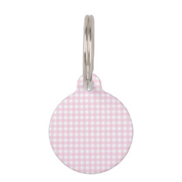 Faye & Lauren Pink Gingham Huisdierpenning