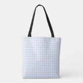 Faye Light Blue Gingham Tote Bag (Achterkant)