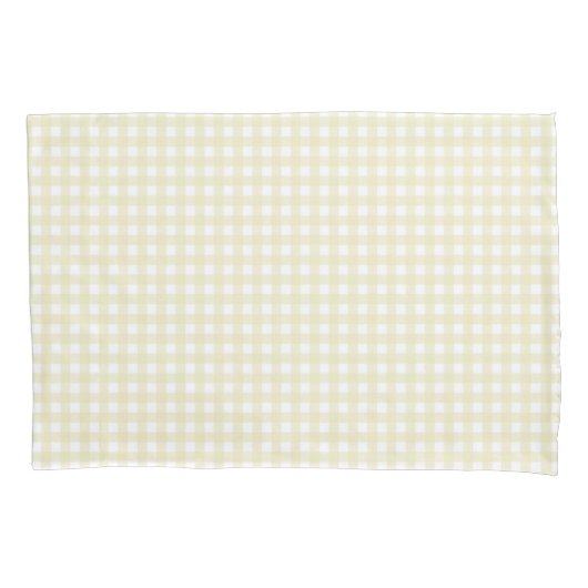 Faye Yellow Gingham Kussensloop (Voorkant)