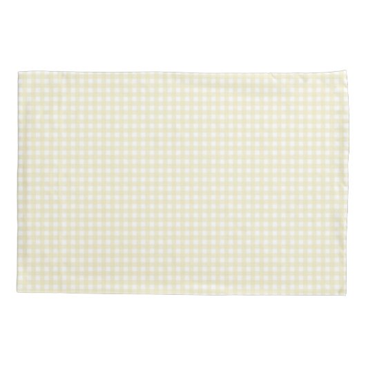 Faye Yellow Gingham Kussensloop (Achterkant)