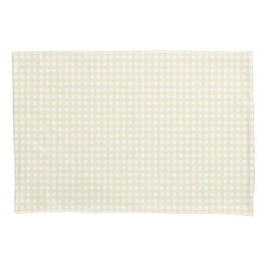 Faye Yellow Gingham Kussensloop (Voorkant)