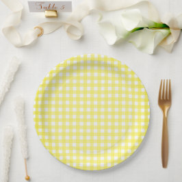 Faye Yellow Gingham Paper Bord