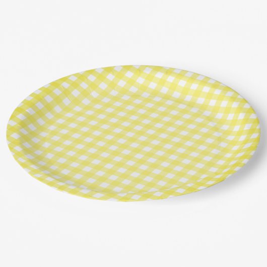 Faye Yellow Gingham Paper Bord (Gekanteld)