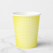 Faye Yellow Gingham Paper Cups Papieren Bekers (Links)