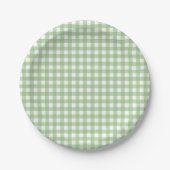 FayeandLauren Green Classic Buffalo Pset Pattern Papieren Bordje (Voorkant)