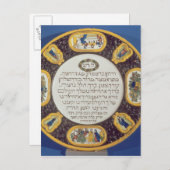 Fayeme Passover Dish, door Isaac Cohen van Pesaro Briefkaart (Voorkant / Achterkant)