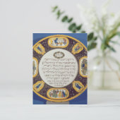 Fayeme Passover Dish, door Isaac Cohen van Pesaro Briefkaart (Staand voorkant)