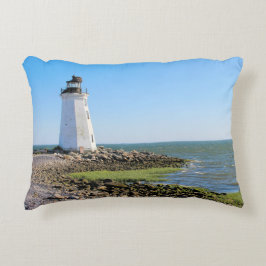 Fayerweather Island Lighthouse, Connecticut Decoratief Kussen
