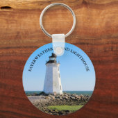 Fayerweather Island Lighthouse Connecticut Keyring Sleutelhanger (Voorkant)