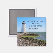Fayerweather Island Lighthouse, Connecticut Magneet (Voorkant / Achterkant)