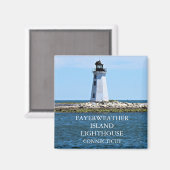 Fayerweather Island Lighthouse, Connecticut Magneet (Voorkant / Achterkant)