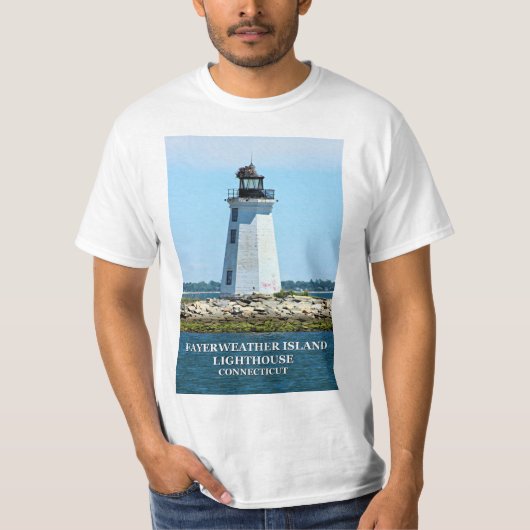 Fayerweather Island Lighthouse, Connecticut T-shirt (Voorkant)