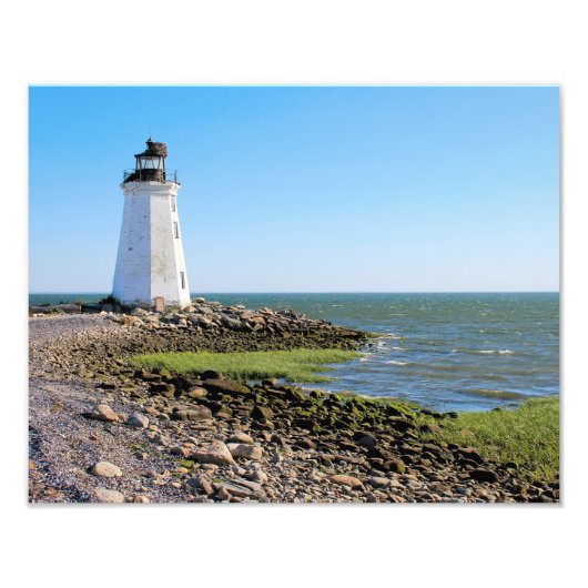 Fayerweather Island Lighthouse CT Foto Print Afdruk (Voorkant)